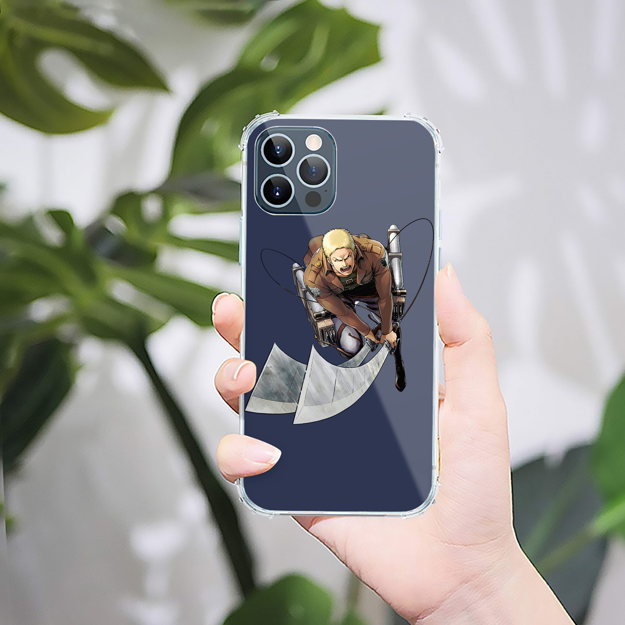 （画像用） 進撃の巨人 ライナー・ブラウン Attack on Titan Reiner Braun 【iPhone 12シリーズ対応】透明スマホケース（クリアソフトケース）
